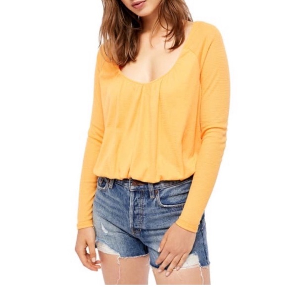 We The Free Tops - We The Free Bondi Waffle Top In Summer Orange